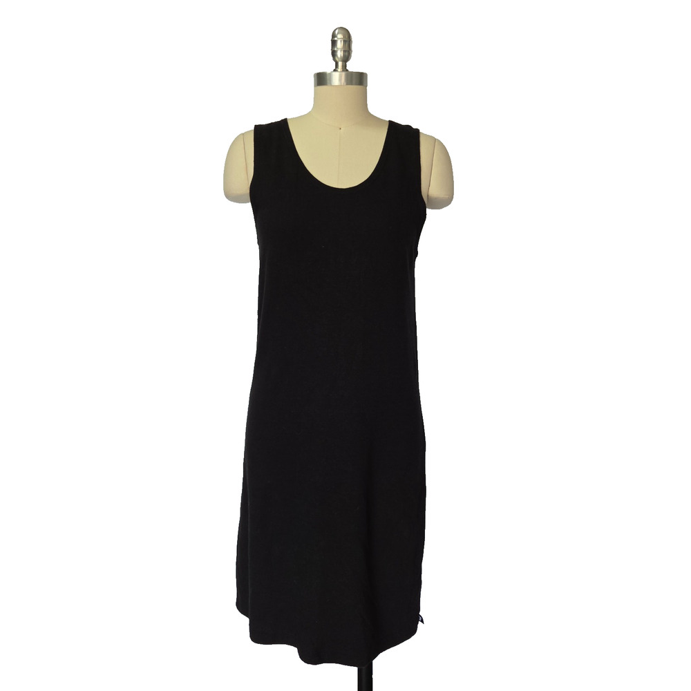 Horny Toad Sleeveless Midi Dress Size S Black Active Pocket Scoop Neck Lyocell